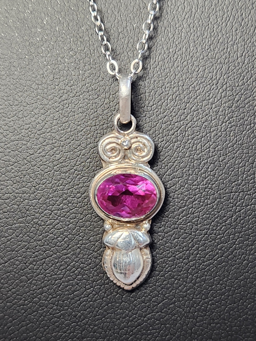 VTG Zandrite Color Change Owl Theme 925 Pendant Necklace